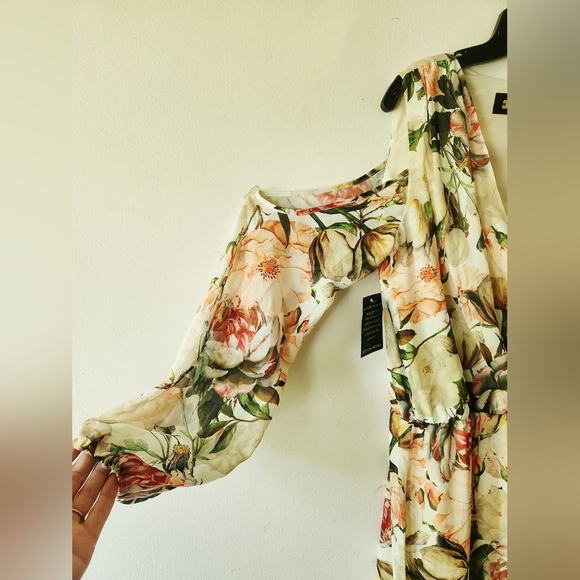 Alexia Admor Floral Maxi Cold Shoulder Dress - Picture 2 of 7